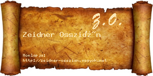 Zeidner Osszián névjegykártya